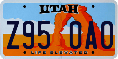 UT license plate Z950AO