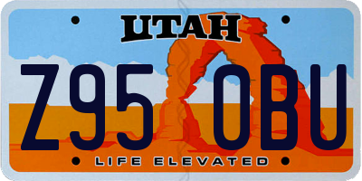 UT license plate Z950BU
