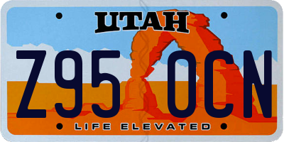 UT license plate Z950CN
