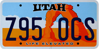 UT license plate Z950CS