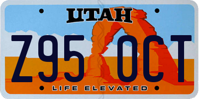 UT license plate Z950CT
