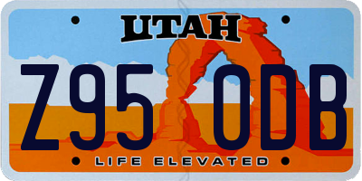 UT license plate Z950DB