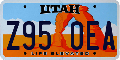 UT license plate Z950EA