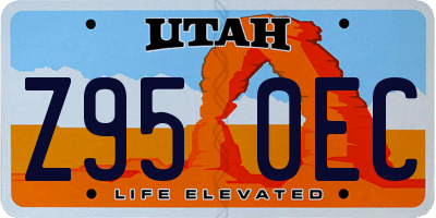 UT license plate Z950EC