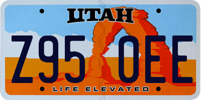 UT license plate Z950EE