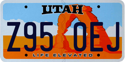 UT license plate Z950EJ