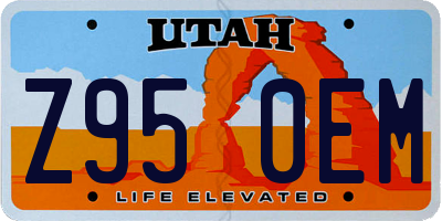 UT license plate Z950EM