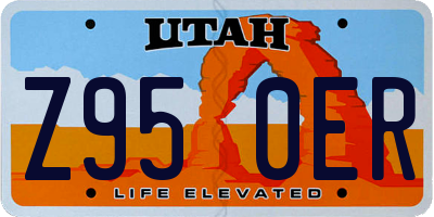 UT license plate Z950ER