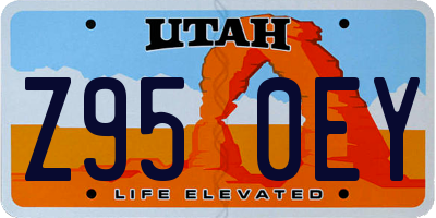 UT license plate Z950EY