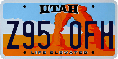 UT license plate Z950FH