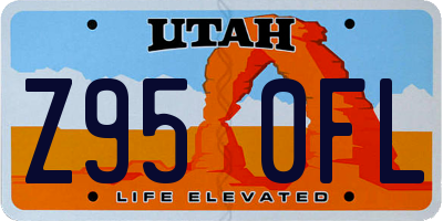 UT license plate Z950FL