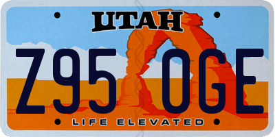 UT license plate Z950GE