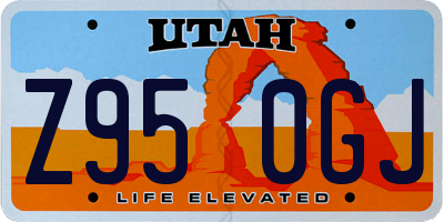 UT license plate Z950GJ