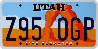 UT license plate Z950GP
