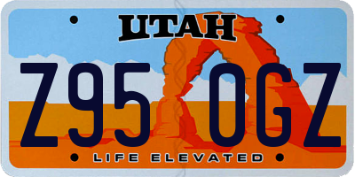 UT license plate Z950GZ