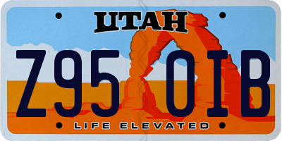 UT license plate Z950IB