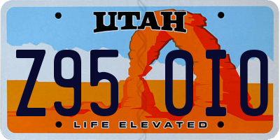 UT license plate Z950IO