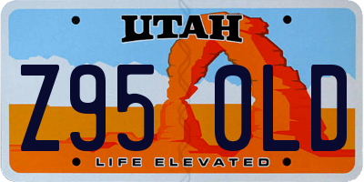 UT license plate Z950LD