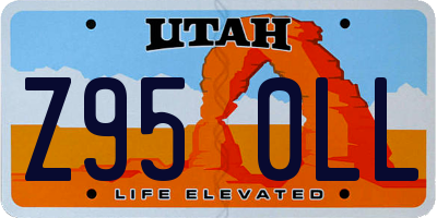 UT license plate Z950LL
