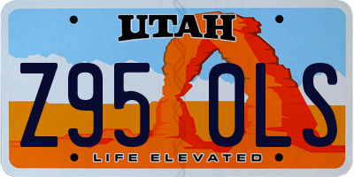 UT license plate Z950LS
