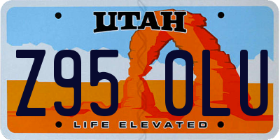 UT license plate Z950LU