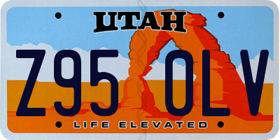 UT license plate Z950LV