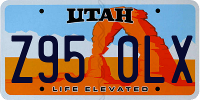 UT license plate Z950LX