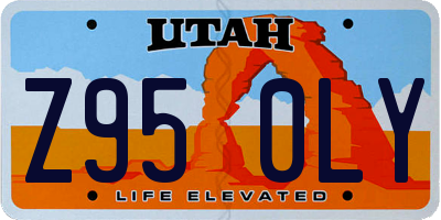 UT license plate Z950LY