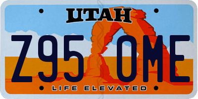 UT license plate Z950ME