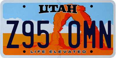 UT license plate Z950MN