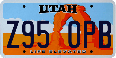 UT license plate Z950PB