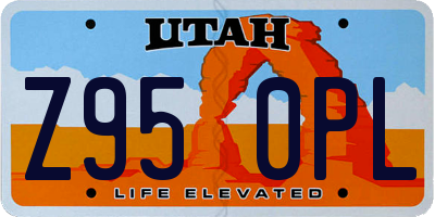 UT license plate Z950PL