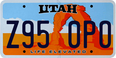 UT license plate Z950PO