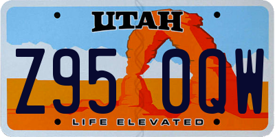 UT license plate Z950QW