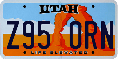UT license plate Z950RN