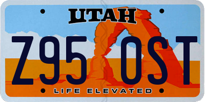 UT license plate Z950ST