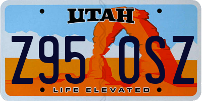 UT license plate Z950SZ
