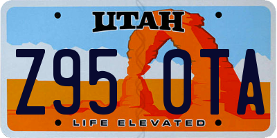 UT license plate Z950TA