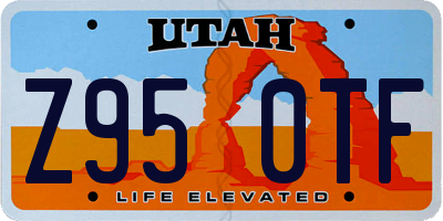 UT license plate Z950TF