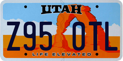 UT license plate Z950TL