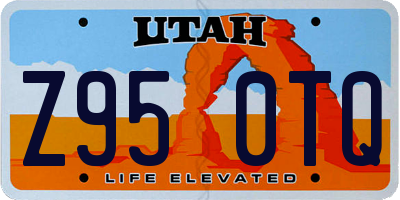 UT license plate Z950TQ