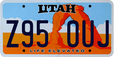 UT license plate Z950UJ