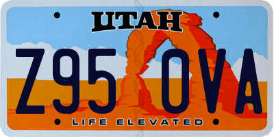 UT license plate Z950VA