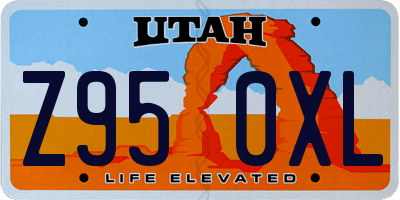 UT license plate Z950XL