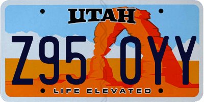 UT license plate Z950YY