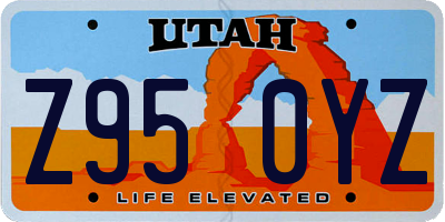 UT license plate Z950YZ