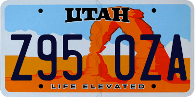 UT license plate Z950ZA