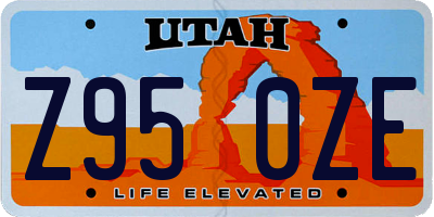 UT license plate Z950ZE