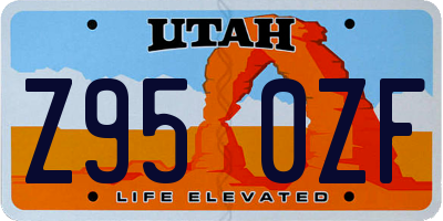 UT license plate Z950ZF