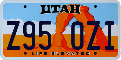 UT license plate Z950ZI